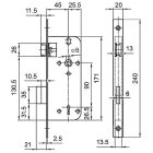 Elzett 3411 kulcslyukas DOSE bevésőzár