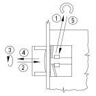 Elzett 3411 kulcslyukas DOSE bevésőzár