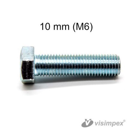 Hatlapfejű horganyzott metrikus csavar DIN933 - M6 x 10mm