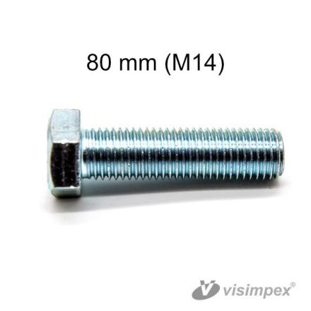 Hatlapfejű horganyzott metrikus csavar DIN933 - M14 x 80mm