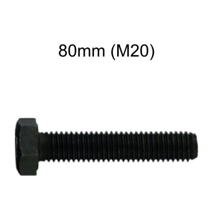 Hatlapfejű natúr metrikus csavar DIN933 - M20 x 80mm 10.9