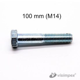 M14 x 100mm Hatlapfejű horganyzott metrikus csavar DIN931 