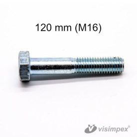 M16 x 120mm Hatlapfejű horganyzott metrikus csavar DIN931 