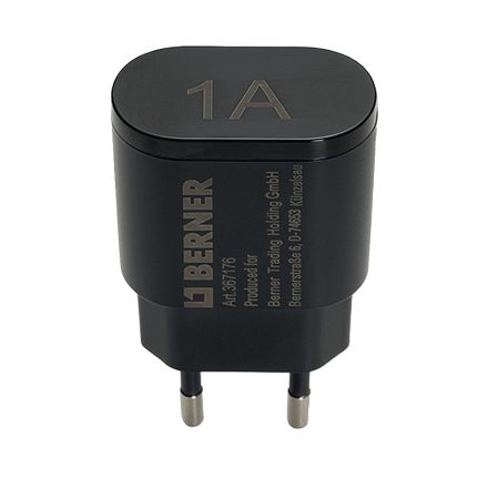 Berner 230V/USB 5V-1A töltő