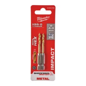 Milwaukee fémfúró Shockwave HSS-G TiN 4 mm - 2 db 