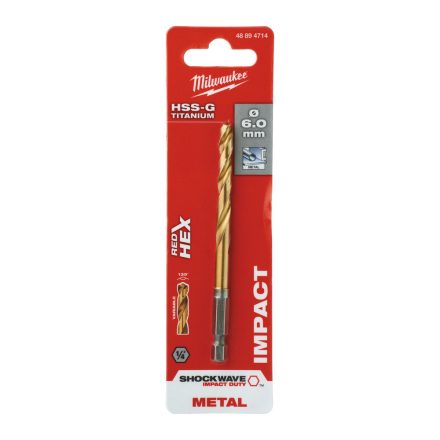 Milwaukee fémfúró Shockwave HSS-G TiN 6 mm - 1 db 