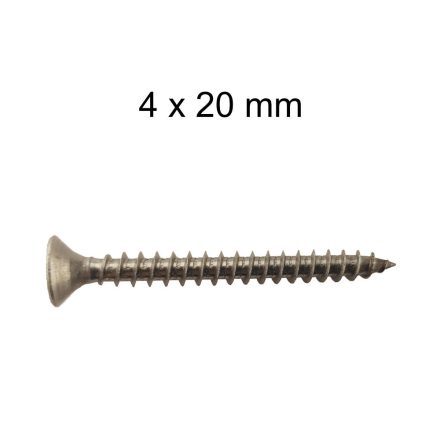 A2 rozsdamentes forgácslap csavar - 4x20 mm