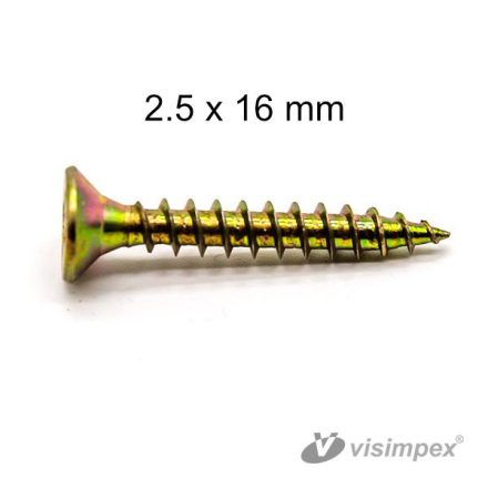 DIN 7505 faforgácslap csavar - 2,5x16 mm