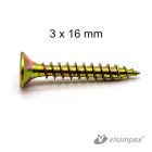 DIN 7505 faforgácslap csavar - 3x16 mm