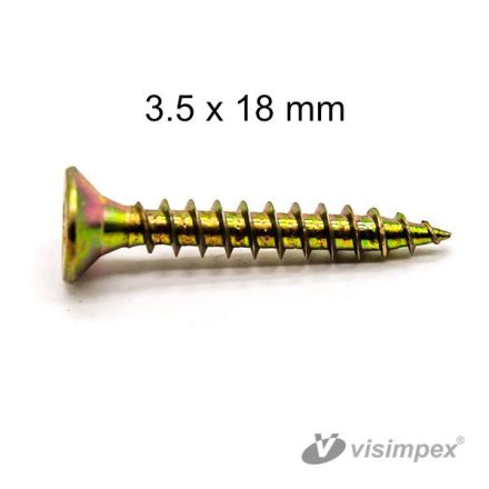 DIN 7505 faforgácslap csavar - 3,5x18 mm