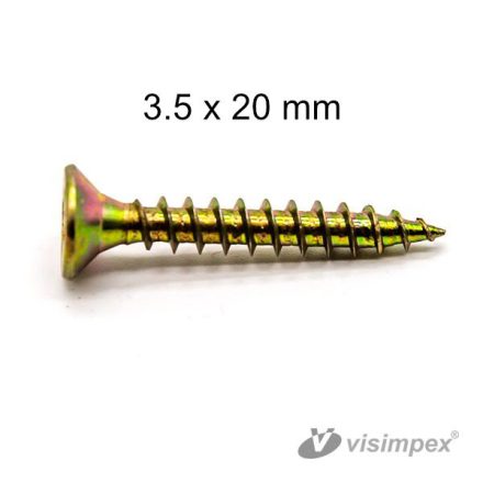 DIN 7505 faforgácslap csavar - 3,5x20 mm