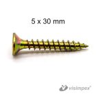 DIN 7505 faforgácslap csavar - 5x30 mm