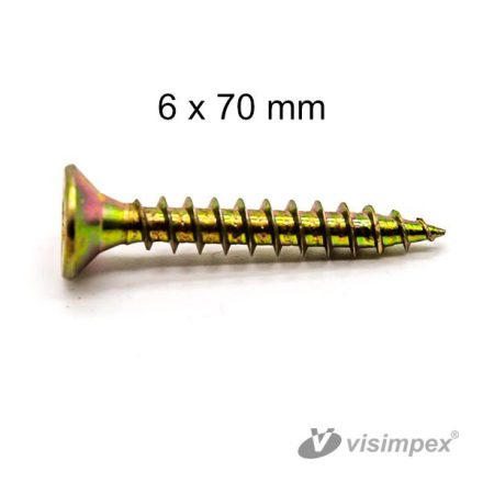 DIN 7505 faforgácslap csavar - 6x70 mm