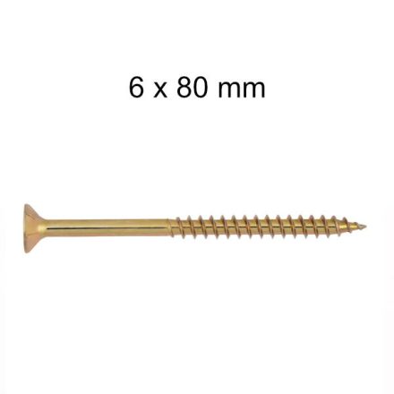 DIN 7505 faforgácslap csavar - 6x80 mm
