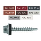 Hatlapfejű famenetes lemezcsavar alátéttel több színben 4.8x35 mm 