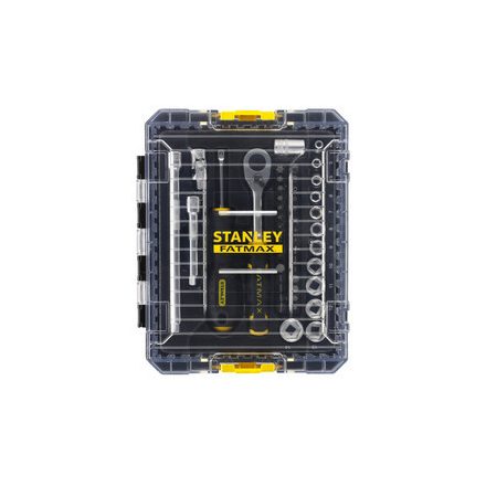 Stanley Fatmax 1/4" 48 részes dugókulcs készlet összecsatolható tárolódobozban