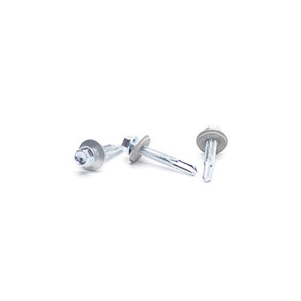 DIN 7504K hatlapfejű lemezcsavar hosszú vágóélű 5,5x38 mm/epdm alátéttel